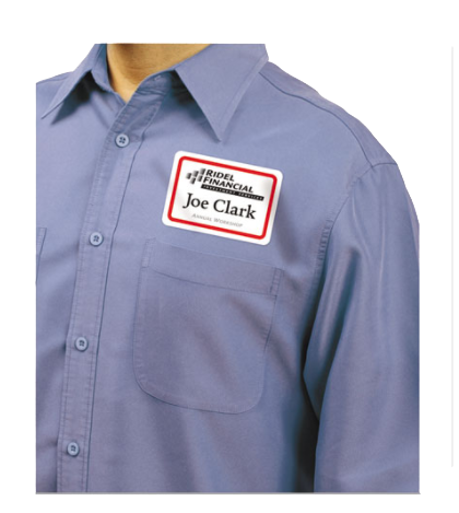 AVERY Flexible Self-Adhesive Laser/Inkjet Name Badge Labels 2 1/3 x 3 3/8 RD Box of 400 image