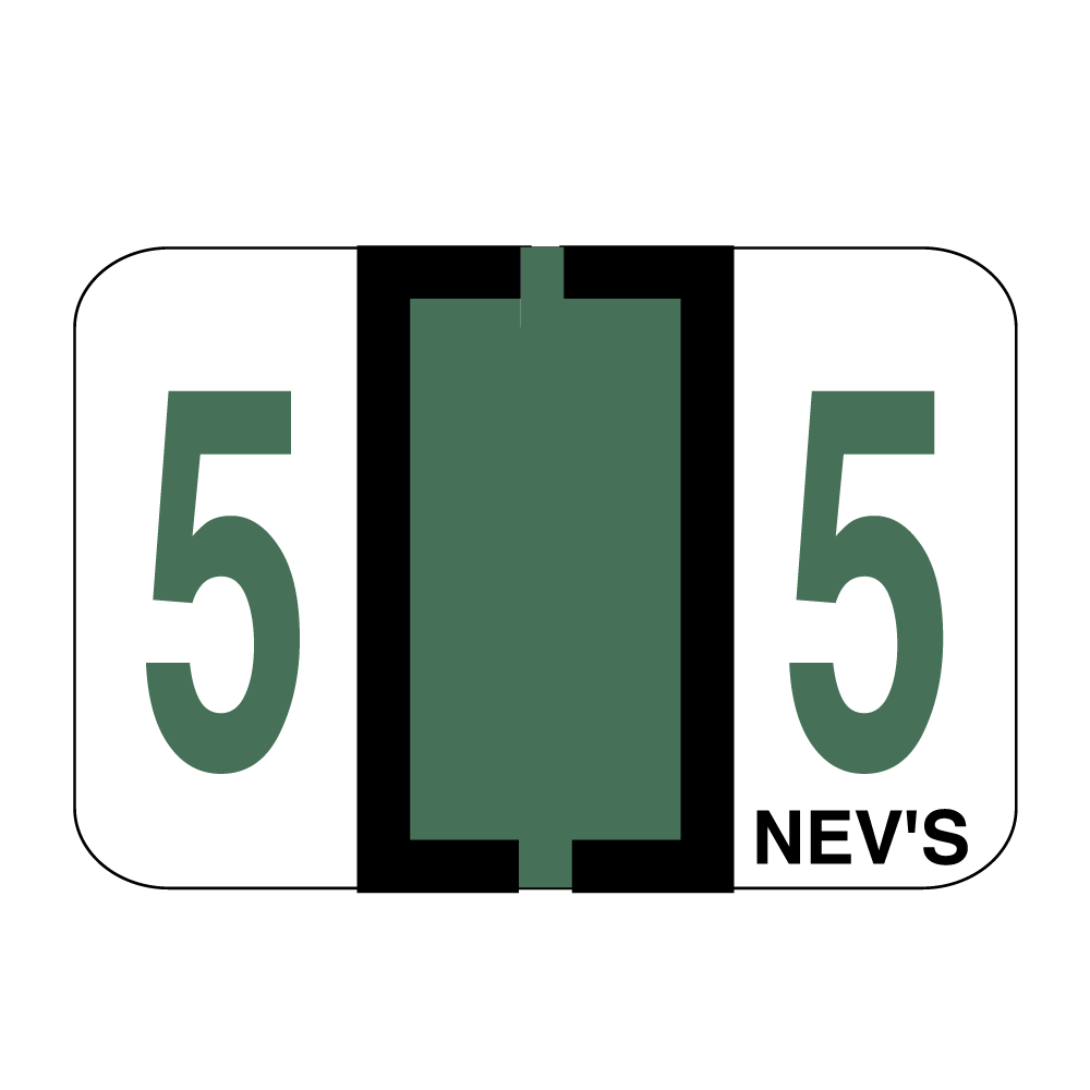 Tabbie Filing Labels Number 5 1/Roll product image