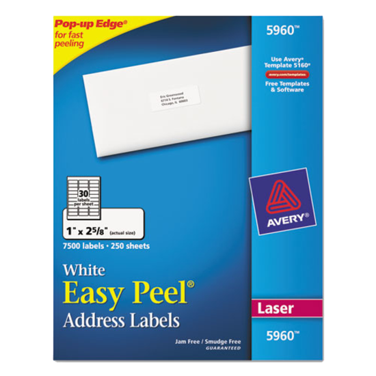 Avery Easy Peel Lase Whiter Address Labels Box of 7500 product image