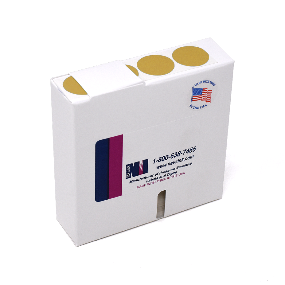 Label Color Coded Dot Roll Form - 1-1/4" Gold 1/Roll product image