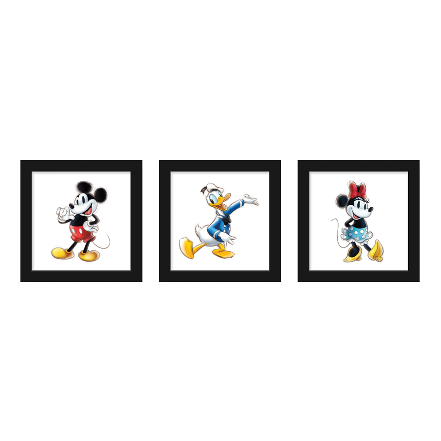 3 Piece Wall Art Mickey & Friends 12 in x 12 in 3/Pk product image