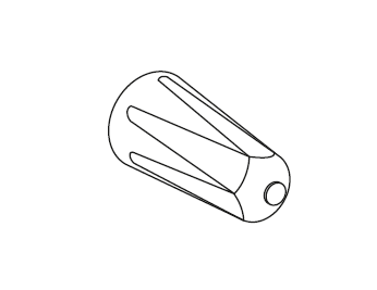 Black Gray Knob Yel Dot 3/16IID product image