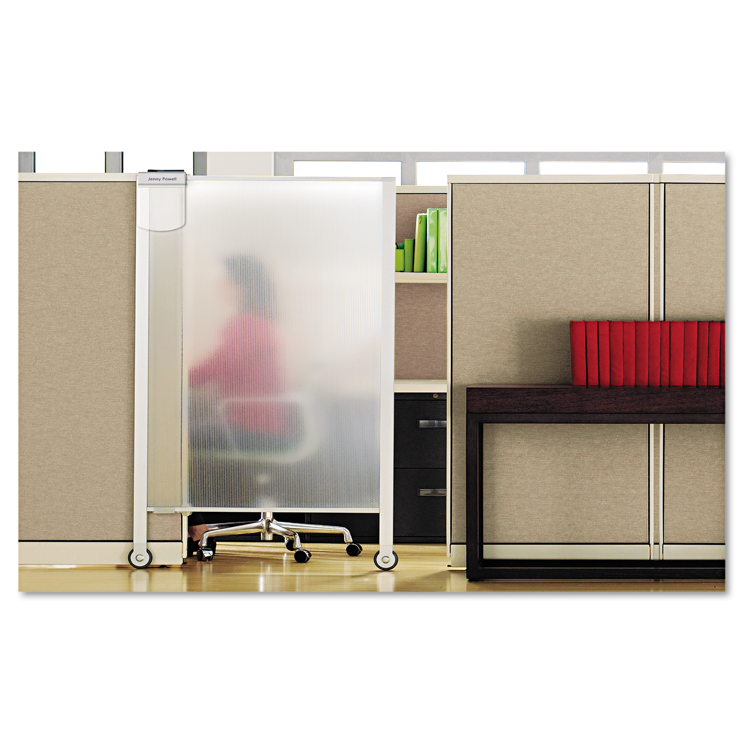 Quartet® Translucent Clear/Silver Premium Workstation Privacy Screen 38 x 64 product image