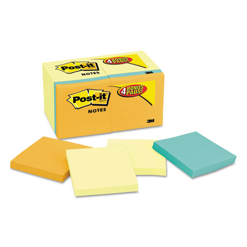 Original Pads Value Pack 3 x 3 Canary Yellow/Cape Town 100-Sheet Pack of 12 product image