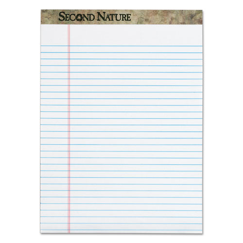 Second Nature Recycled Pads 8 1/2 x 11 3/4 White 50 Sheets Dozen product image