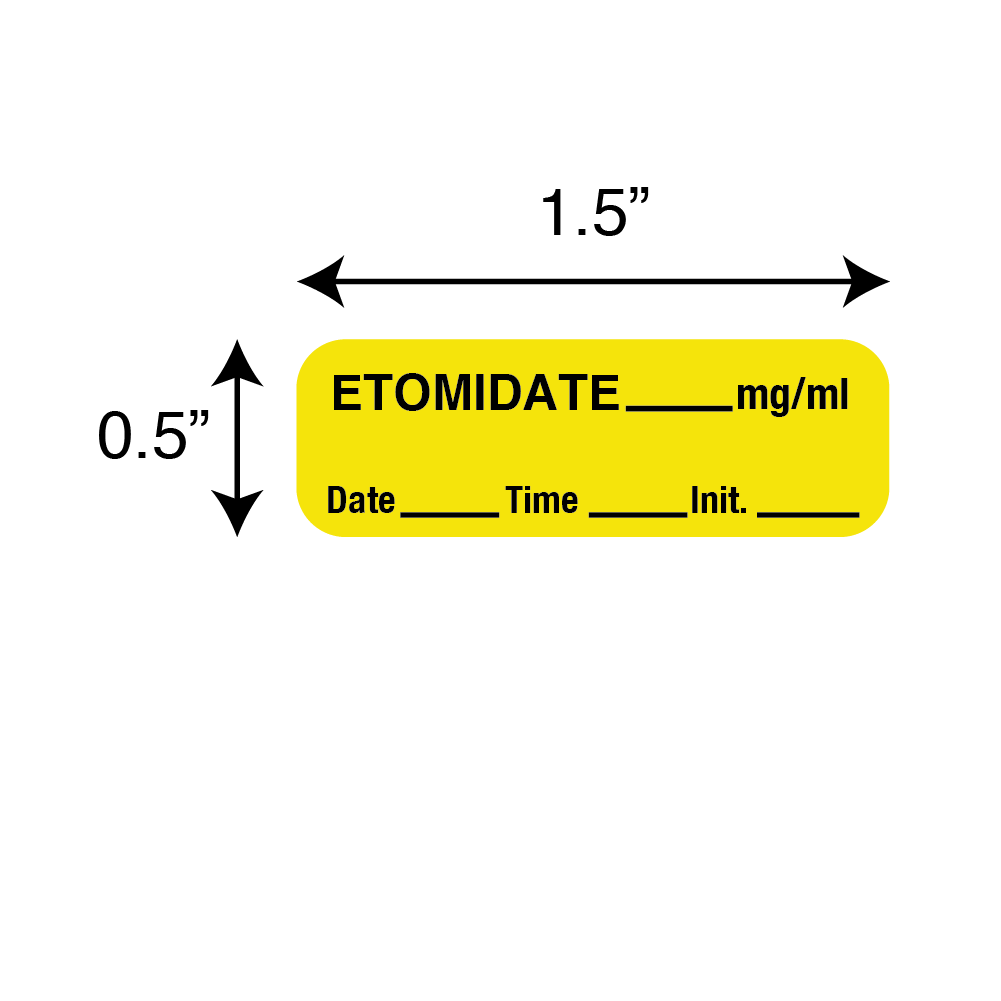 Anesthesia Labels - Etomidate 1/Roll product image