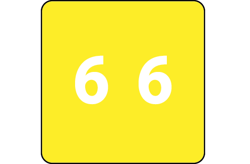 Ames Filing Labels Large Number 6 1/Roll product image