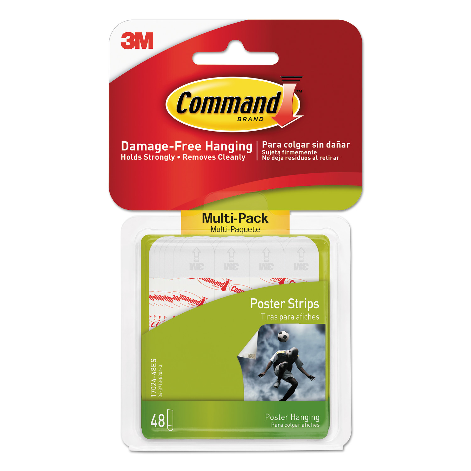 Command™ White Poster Strips 5/8" x 1-3/4" Value Pack of 48 product image