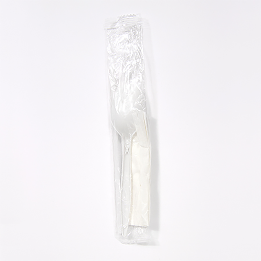 Empress Medium Weight Cutlery Kit Polypro Spork Milk Straw 5.75" Napkin Case of 1000 product image