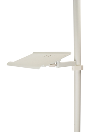 Keyboard Tray Full with 6" Arm Vertical Post Mounted Gray product image