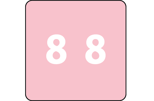 Ames Filing Labels Large Number 8 1/Roll product image