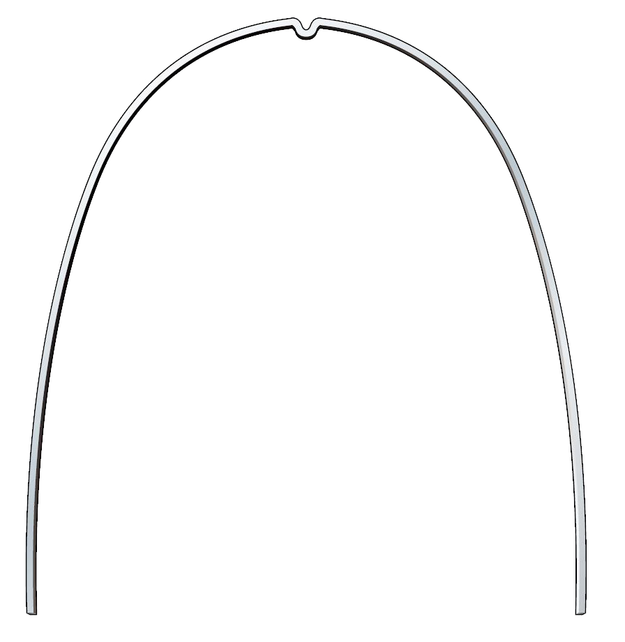 rematitan® LITE Ideal Arches Rectangular Narrow Form with Dimple Mandibular 18 x 25 Orange Pack of 10 product image