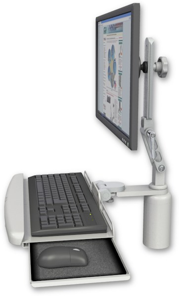 Gray Ul510 Monitor Mount 5In Rise Desk Mount Universal Desk Mount Tray product image