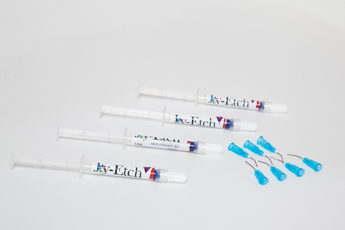 Joy-Etch Etchant Gel, 37% Phosphoric Acid, Syringe with Tips, 1.2 ml, Blue, 4/Pk, JE-4 image