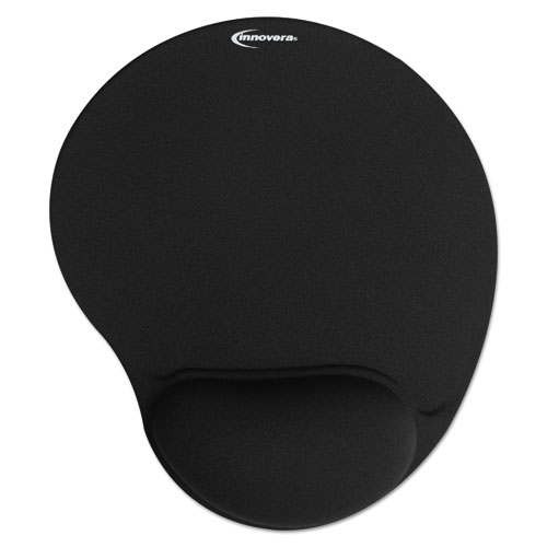 Black Mouse Pad with Gel Wrist Pad Nonskid Base product image