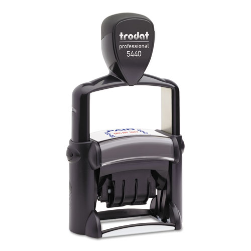 Trodat Blue/Red Professional 5-in-1 Date Stamp Self-Inking 1 1/8 x 2 - Trodat Blue/Red Professional 5-in-1 Date Stamp Self-Inking 1 1/8 x 2 - Image 1