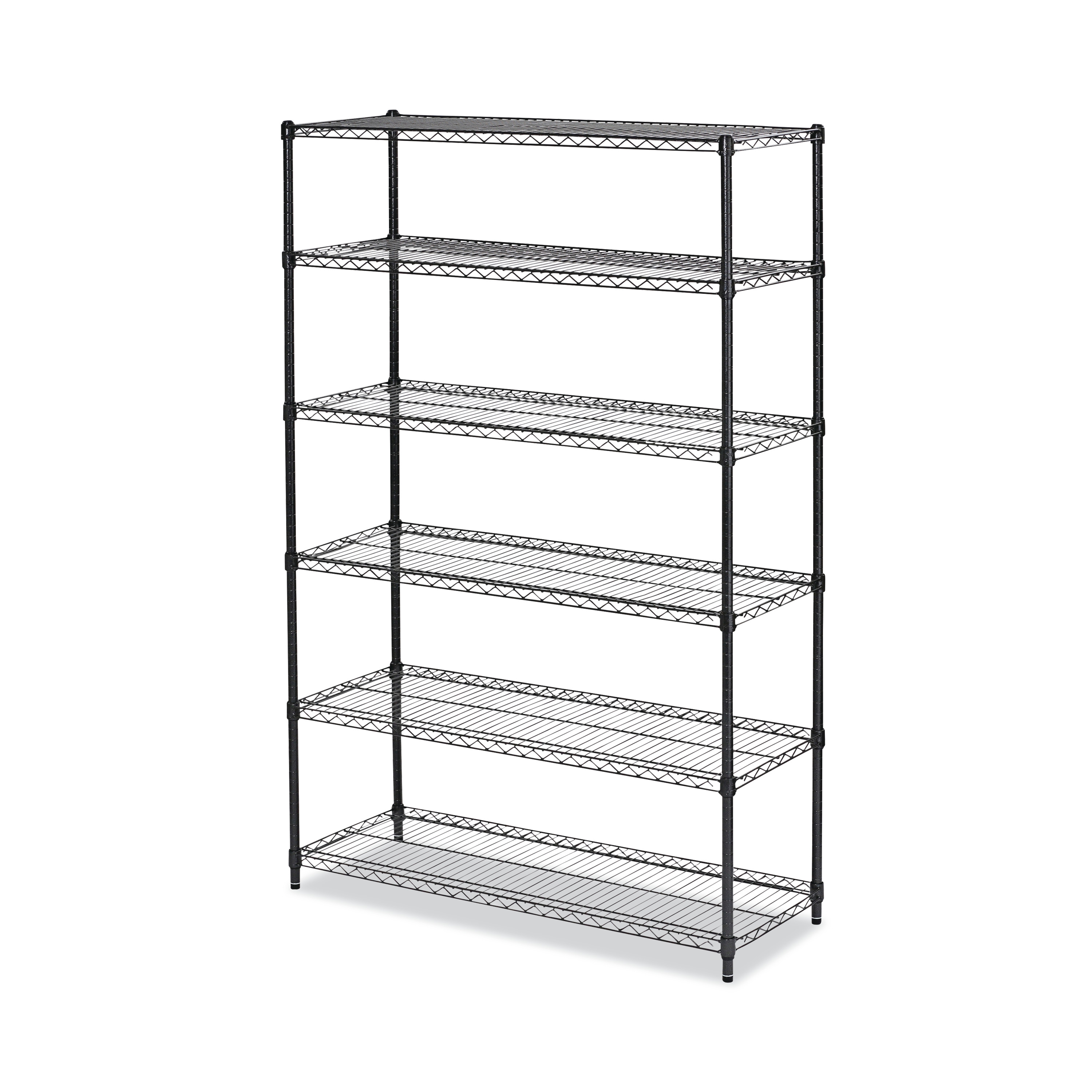 Alera® Commercial Wire Shelving 6 Shelves  48" x 18" x 72" Black Anthracite product image