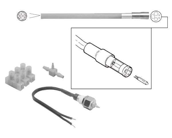Euro Handpiece Illumination Tubing Kit Surf Straight product image