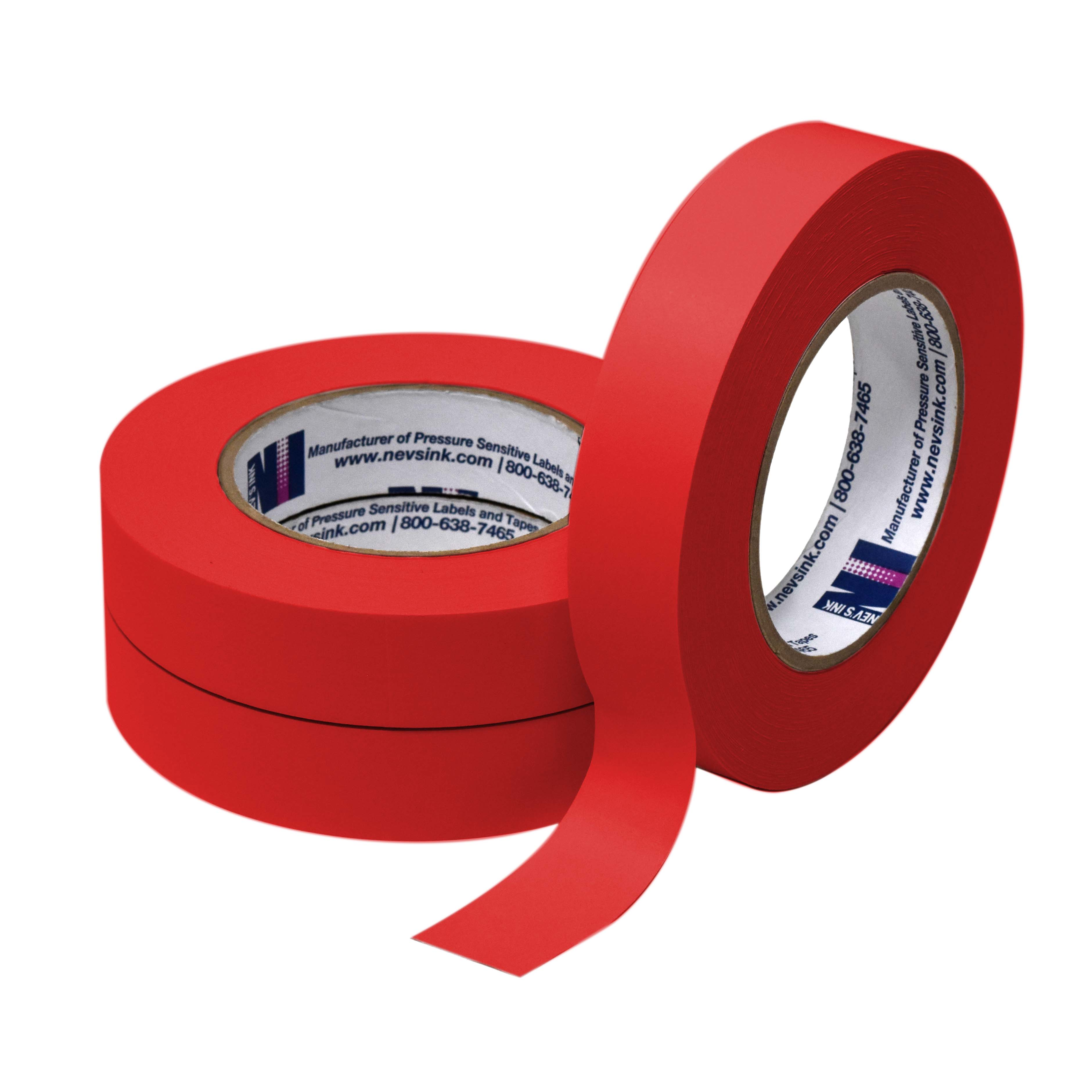 Red Labeling Tape 1" Wide x 60yd Box of 3 product image