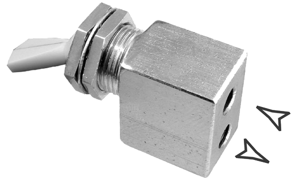 On/Off Toggle Valve Black 3-way with exhaust N/C product image