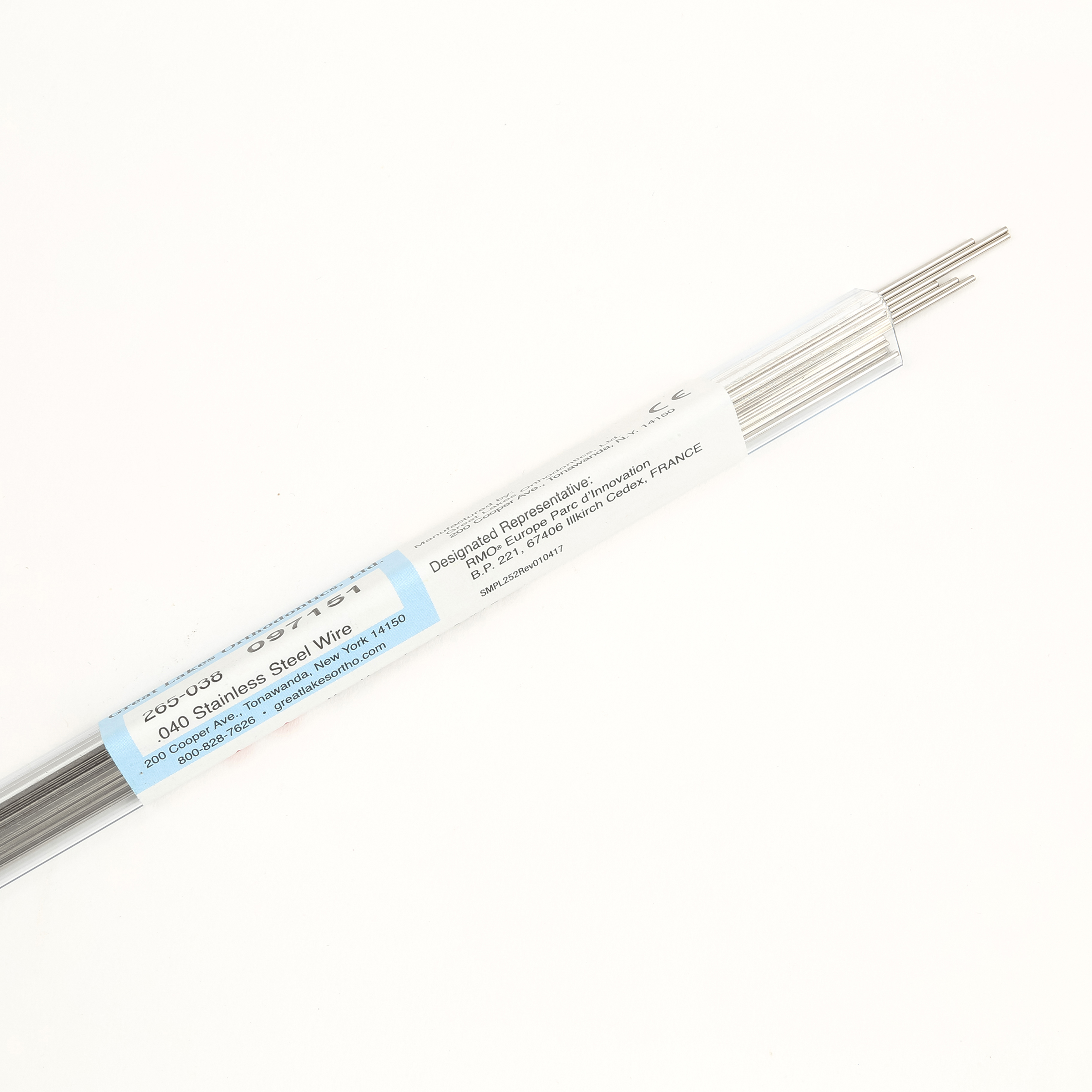 Stainless Steel .040" Wire 14" Lengths Round Pack of 10 product image