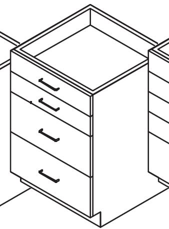 Cabinet 4 Drawer No Top product image