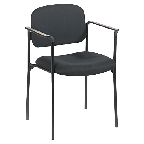 HON® Scatter Fabric Stacking Guest Chair Fixed Arms Black - HON® Scatter Fabric Stacking Guest Chair Fixed Arms Black - Image 1