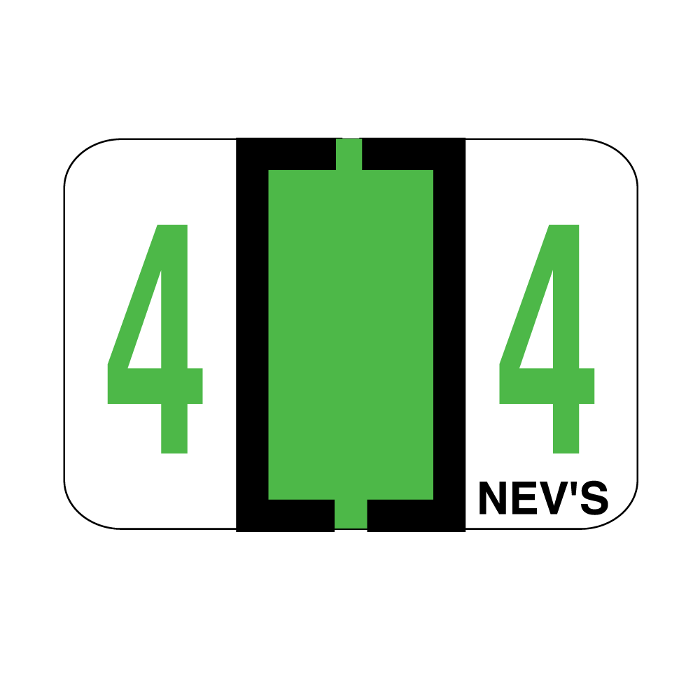 Tabbie Filing Labels Number 4 1/Roll product image