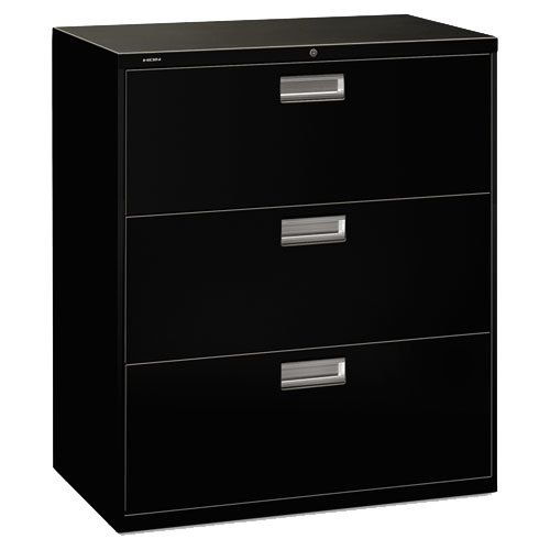 600 Series Black Three-Drawer Lateral File 36" image