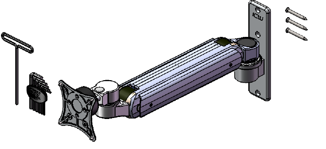 UL182 Arm Ball Vesa Monitor Mount W3 Wall Mount product image