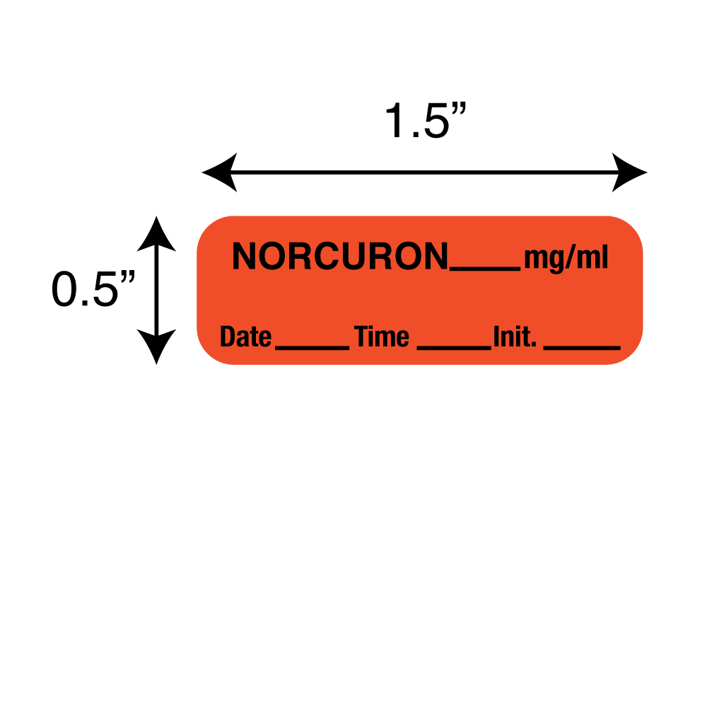 Anesthesia Labels - Norcuron 1/Roll product image