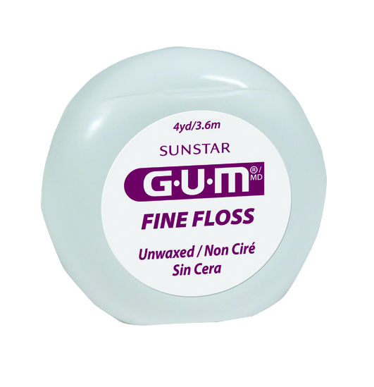 GUM® Fine Floss Unwaxed Patient Size 4yd Pack of 144 | Benco Dental