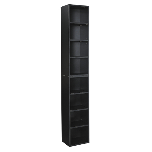 8 Tier Media Tower Shelf Black product image