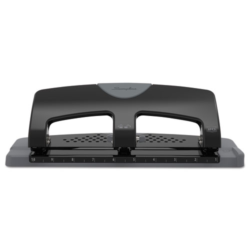 20-Sheet SmartTouch Three-Hole Punch 9/32" Holes Black/Gray product image