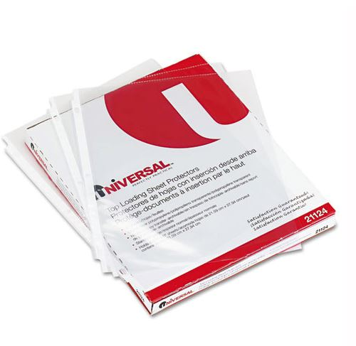 Universal Clear Top-Load Poly Sheet Protectors Standard Gauge Letter Box of 50 product image
