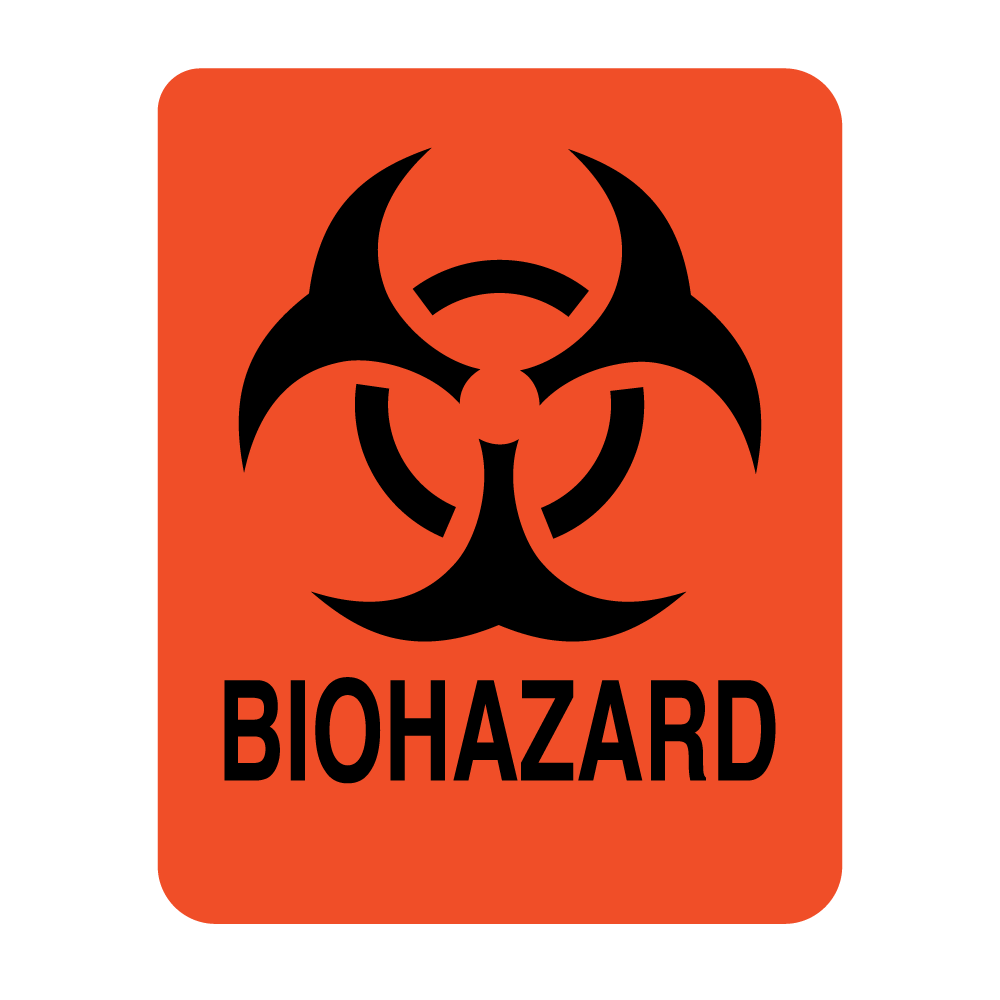 Warning Labels Biohazard Symbol 10" x 8" Roll product image