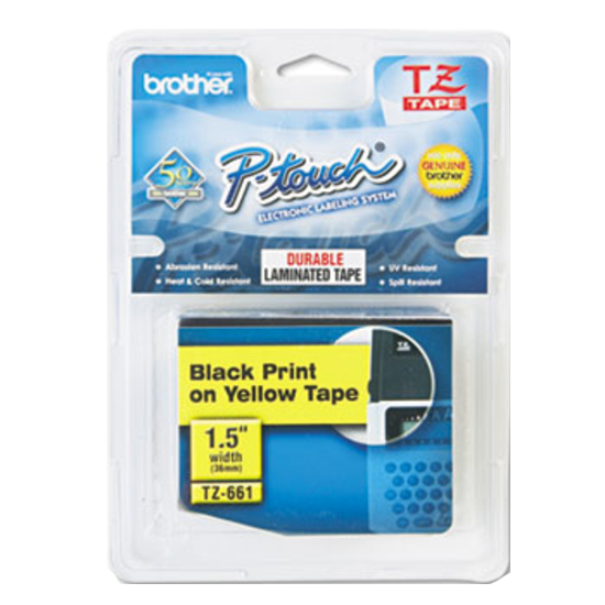 Brother® TZe Laminated Labeling Tape 1-1/2" Black on Yellow product image