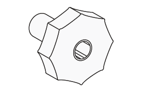 Large Grey Plastic Knob product image