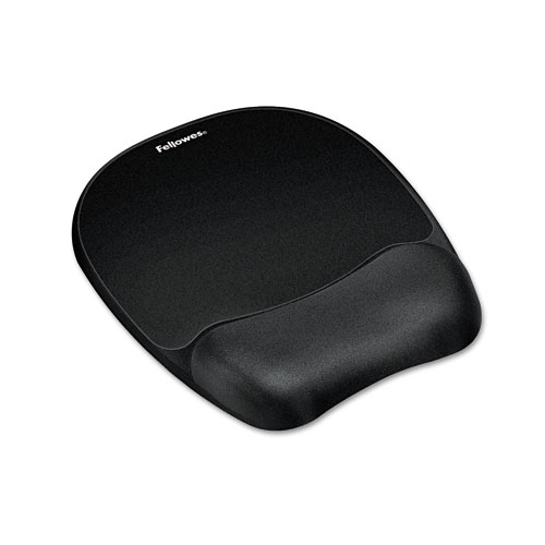 Black Mouse Pad with Wrist Rest Nonskid Back product image