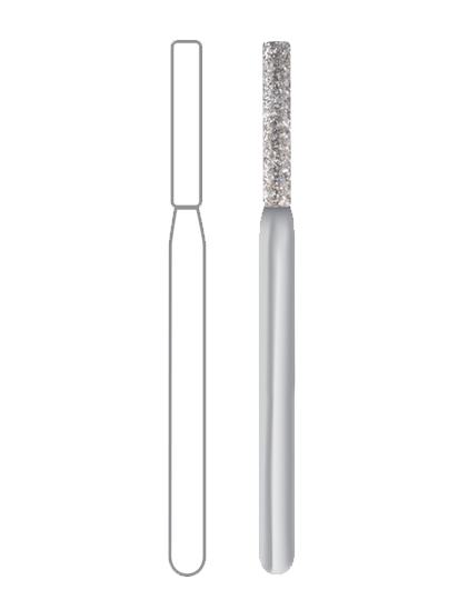 Midwest® #837KR/012 Medium Multi-Use Diamond Long Cylinder Flat Modified FG Pack of 5 product image