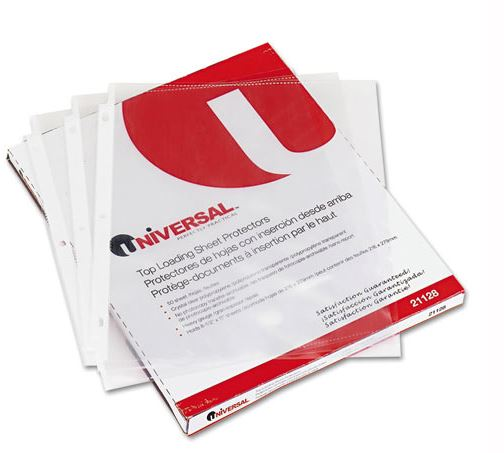 Universal One Clear Top-Load Poly Sheet Protectors Heavy Gauge Box of 50 product image