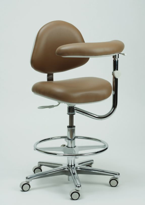 Generation Ultraleather Assistant Stool with Back Support product image