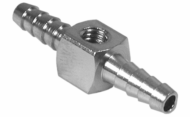 Universal Tee 1/8 Barb x 10-32 Female Port x 1/8 Barb Pack of 5 product image