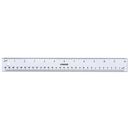 HARDWOOD RULER, 12/30CM, METAL EDGE AND RING BINDER HOLES, 12PK (#C36 –  Benz Microscope Optics Center