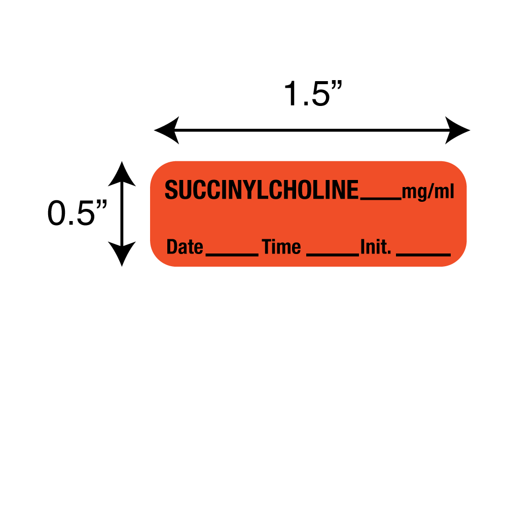 Anesthesia Labels - Succinylcholine 1/Roll product image