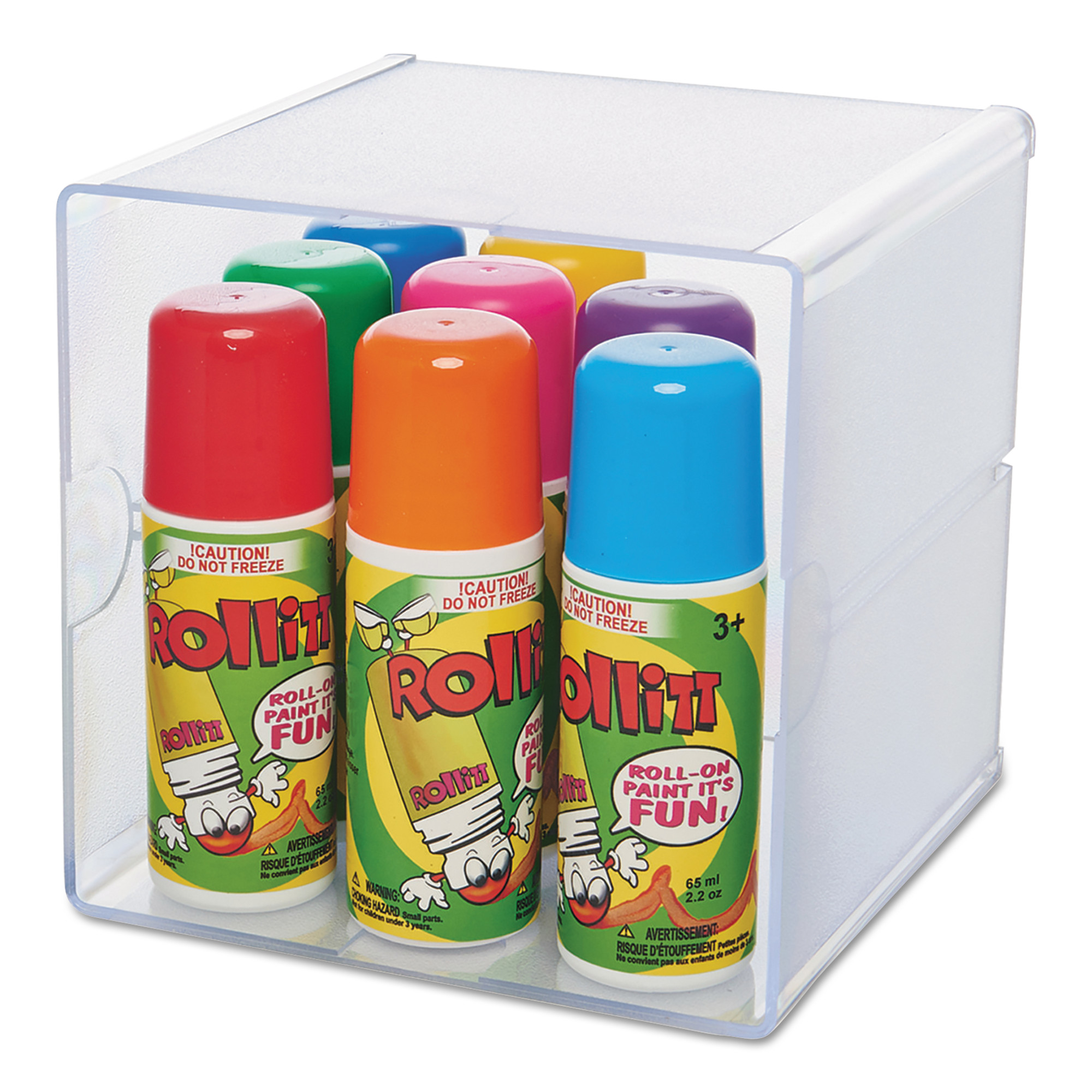 deflecto® Stackable Cube Organizer 1 Compartment 6 x 6 x 6 Plastic Clear product image