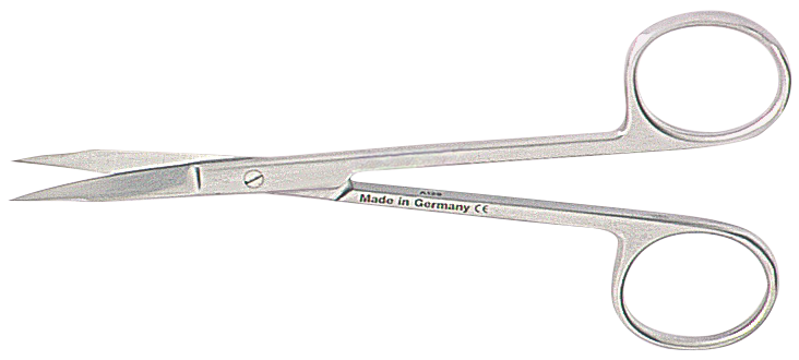 STERLING® Gum Scissors Goldman-Fox 5" / 12.5cm Sharp Curved Made in Germany product image