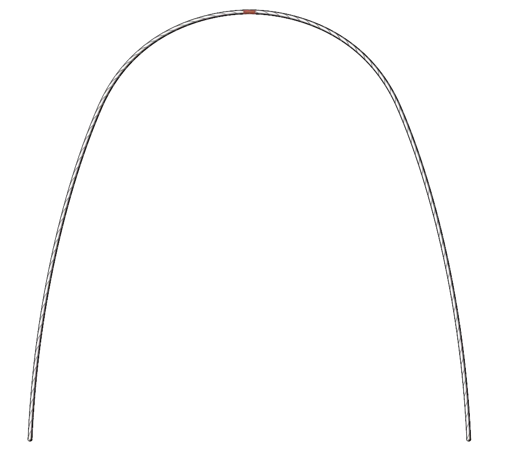 dentaflex® Ideal Arches Round Mandibular Triple-Strand Twisted 0.45mm / 18 Red Pack of 10 product image