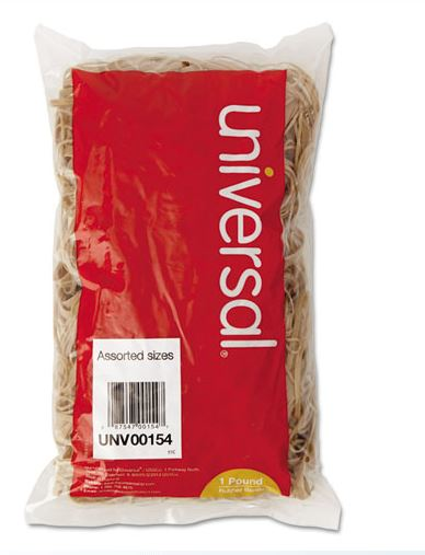 Universal Rubber Bands Size 54 Assorted Length Sizes 1lb Bag product image
