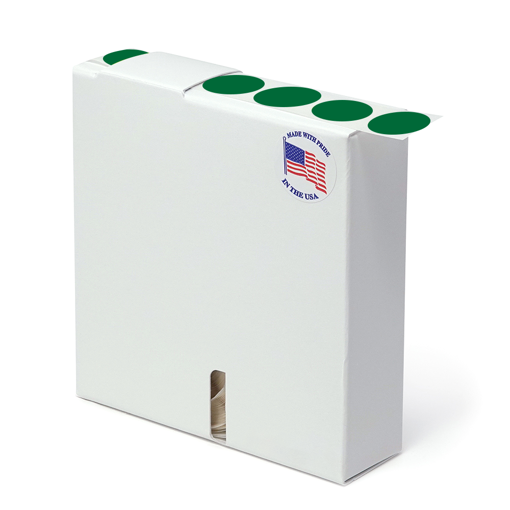 Label Color Coded Dot Roll Form - 3/4" Dark Green 1/Roll product image